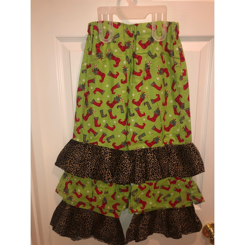 Christmas Ruffled Pants